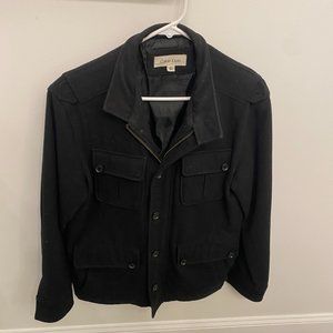Calvin Klein Men’s Black Zip Up Military Jacket Size Small